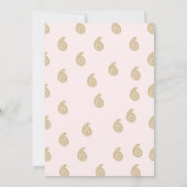 インディアンヒンドゥーピーコック結婚式招待状 招待状 (裏面)