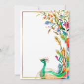 インディアンヒンドゥーピーコック結婚式招待状 招待状 (裏面)