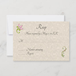 インディアンヒンドゥーピーコック結婚式招待状rsvp 出欠カード