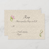 インディアンヒンドゥーピーコック結婚式招待状rsvp 出欠カード (正面/裏面)