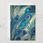 インディアンヒンドゥー引っ越し祝いパーティーグリハプラヴェシュピーコック 招待状 (裏面)