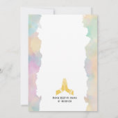 インディアンヒンドゥー引っ越し祝いパーティーグリハプラヴェシュ 招待状 (裏面)