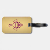 インディアンヒンドゥー教の神ガネーシュ/ガネーシャ金ゴールドマルーン ラゲッジタグ (裏面横)