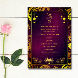 インディアンヒンドゥー教ボーイドッティ式パンチャカッツ 招待状