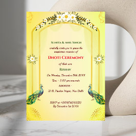 インディアンヒンドゥー教ボーイドッティ式パンチャカッツ 招待状