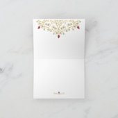 インディアンヒンドゥー結婚写真サンキュー カード (内部)