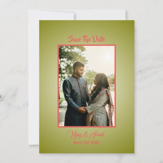 インディアンヒンドゥー結婚式招待状とカスタムイメージ 招待状 (裏面)