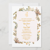 インディアンヒンドゥー結婚式招待状とカスタムイメージ 招待状 (正面)