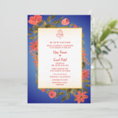 インディアンヒンドゥー結婚式招待状とカスタムイメージ 招待状 (スタンド正面)