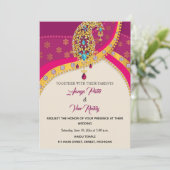 インディアンヒンドゥー結婚式招待状 招待状 (スタンド正面)