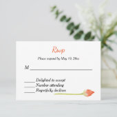 インディアンヒンドゥー結婚式招待状RSVP 出欠カード (スタンド正面)