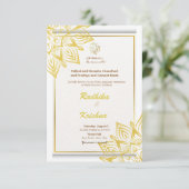 インディアンヒンドーシンプルン結婚式招待状 招待状 (スタンド正面)