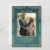 インディアンヒンドー結婚ズのカスタム写真ガネシャのロゴ 招待状 (裏面)