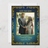 インディアンヒンドー結婚ズのカスタム写真ガネシャのロゴ 招待状 (裏面)