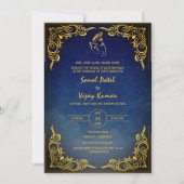 インディアンヒンドー結婚ズのカスタム写真ガネシャのロゴ 招待状 (正面)