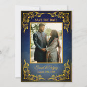 インディアンヒンドー結婚ズのカスタム写真ガネシャのロゴ 招待状 (裏面)