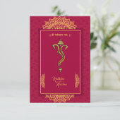 インディアンヒンドー結婚ズのガネーシャへの招待 招待状 (スタンド正面)