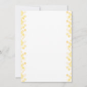 インディアンヒンドー結婚ズガネシャイエローフローラ 招待状 (裏面)