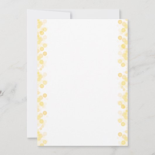 インディアンヒンドー結婚ズガネシャイエローフローラ 招待状 (裏面)