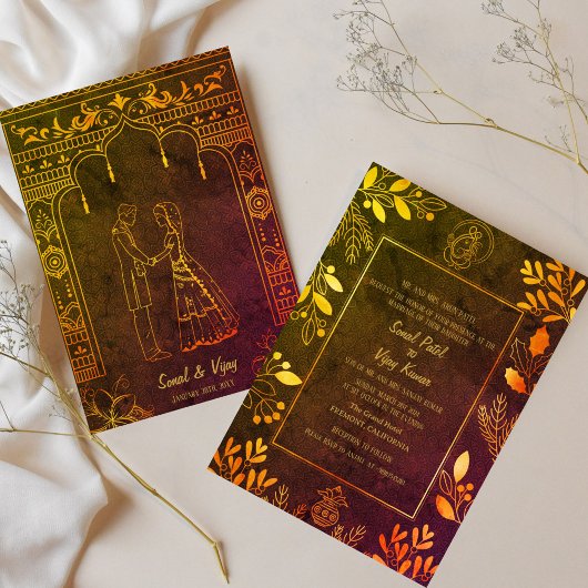 インディアンヒンドー結婚ズガネーシャ 招待状