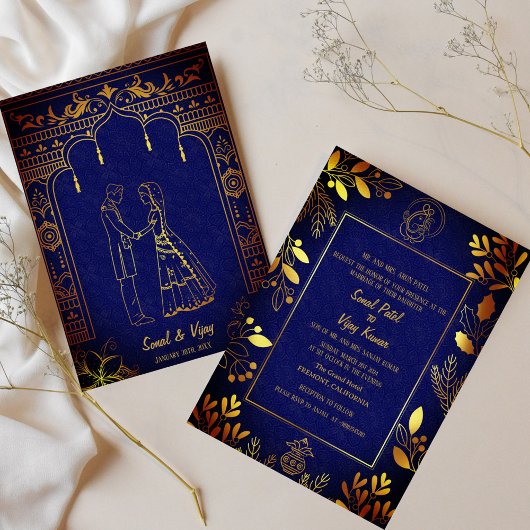 インディアンヒンドー結婚ズガネーシャ 招待状