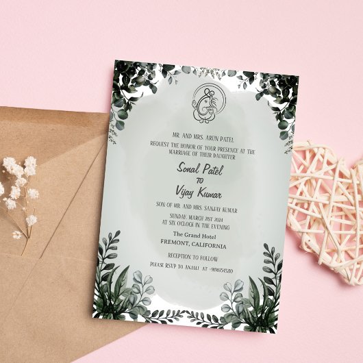 インディアンヒンドー結婚ズガネーシャ 招待状