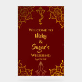 インディアンヒンドー結婚ズ歓迎アクリルシンボルや象徴 アクリルサイン (正面)