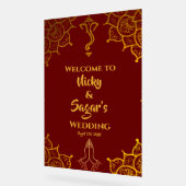 インディアンヒンドー結婚ズ歓迎アクリルシンボルや象徴 アクリルサイン (傾斜)