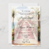 インディアンビーチ日付の招待テンプレートの保存 招待状 (裏面)