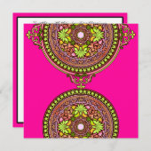 インディアンピンクディスク結婚式招待状 招待状 (正面/裏面)