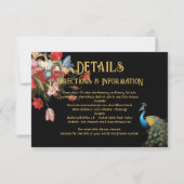 インディアンピーコックフローラ結婚ズ詳細情報カード 出欠カード (正面)