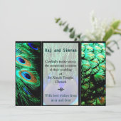 インディアンピーコック結婚式招待状 招待状 (スタンド正面)