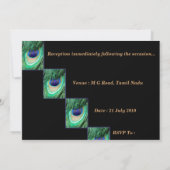 インディアンピーコック結婚式招待状 招待状 (裏面)