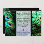 インディアンピーコック結婚式招待状 招待状 (正面/裏面)