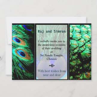 インディアンピーコック結婚式招待状 招待状