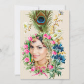 インディアンフォトブライダルシャワー招待 招待状 (正面)