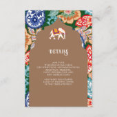 インディアンフォークアートエレファントベージュ結婚ズ詳細 エンクロージャーカード (正面)