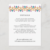 インディアンフォークアートジェイドグリーン結婚ズゲスト詳細 エンクロージャーカード (正面)