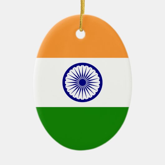 インディアンフラグ – イメ高品質ージ セラミックオーナメント (正面)