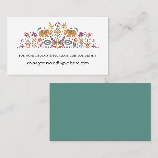 インディアンフラワーエレファントジェイドグリーンオンラインサイト  名刺 (正面/裏面)