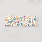 インディアンフラワーオレンジオンライ結婚ンのウェブサイト スキニー名刺 (裏面)