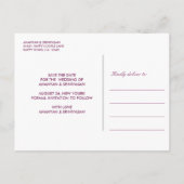 インディアンフラワーパープルゾウ結婚ズ 案内ポストカード (裏面)