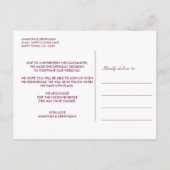 インディアンフラワー結婚ゾウの計画の変更 案内ポストカード (裏面)