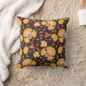 インディアンフローラカラーヴィンテージシームレス クッション (ブランケット)