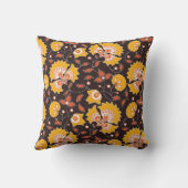 インディアンフローラカラーヴィンテージシームレス クッション (裏面)