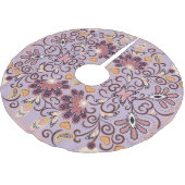 インディアンフローラテーブルクロス:素敵なパステルパターン ブラッシュドポリエステルツリースカート (アングル)