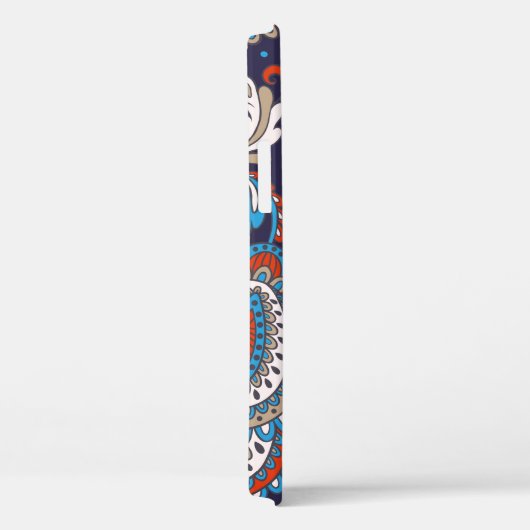 インディアンフローラペイズリーメダリオンパターン。民族間 Case-Mate iPhoneケース (裏面 / 右)