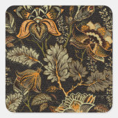 インディアンフローラペイズリー、シームレスな民族パターン。 スクエアシール (正面)