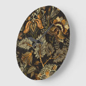 インディアンフローラペイズリー、シームレスな民族パターン。 ラージ壁時計 (傾斜)