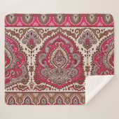 インディアンフローラペイズリー、民族曼荼羅のパターン。 シェルパブランケット (正面(横))